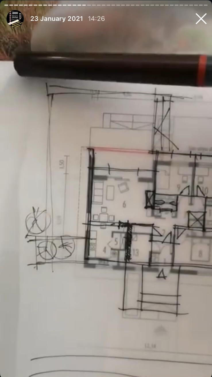 zrzut ekranu z relacji na Instagramie - pierwsza analiza projektów