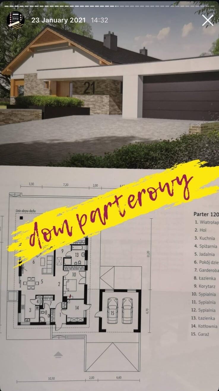 zrzut ekranu z relacji na Instagramie - pierwsza analiza projektów