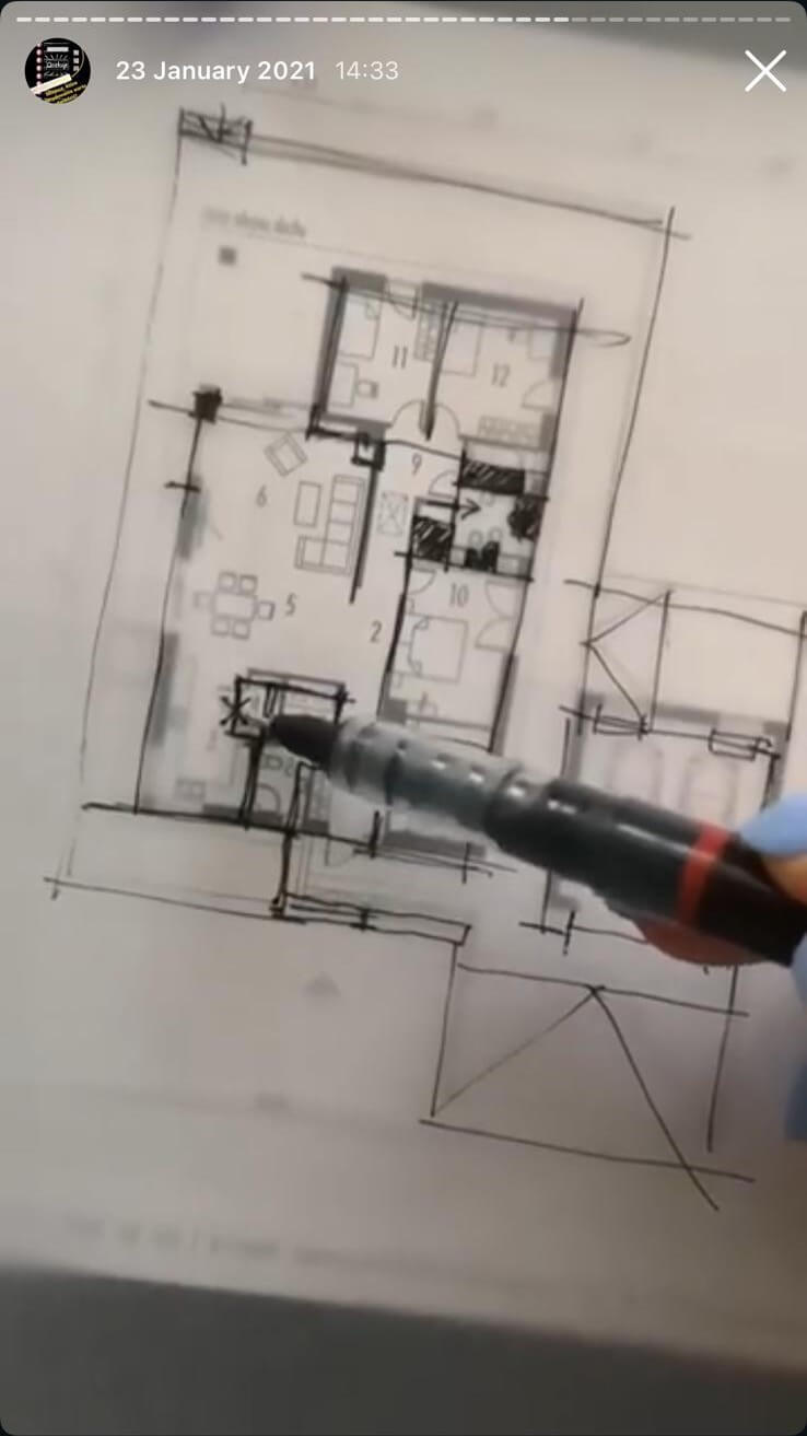 zrzut ekranu z relacji na Instagramie - pierwsza analiza projektów